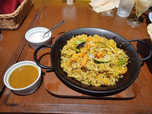 VEGAN biryani!! Comes with 2 delicious sauces!! at Ponte Rosso in Nara