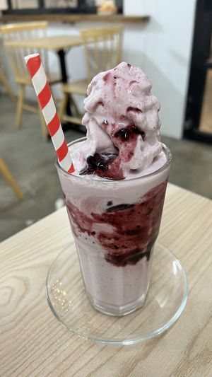 Blueberry smoothie   at Kiez - Vegan Butcher Cafe & Bistro in Hanoi
