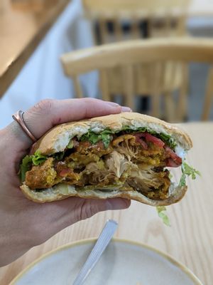 Chicken burger at Kiez - Vegan Butcher Cafe & Bistro in Hanoi