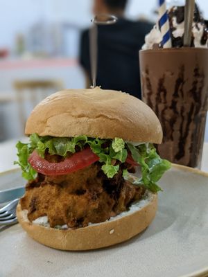 Chicken burger at Kiez - Vegan Butcher Cafe & Bistro in Hanoi