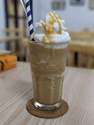 Caramel frappuccino at Kiez - Vegan Butcher Cafe & Bistro in Hanoi