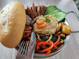 Bánh mì Chảo ⭐⭐⭐⭐⭐ at Kiez - Vegan Butcher Cafe & Bistro in Hanoi