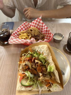 Chicken kebab and Doner fries both 10/10  at Kiez - Vegan Butcher Cafe & Bistro in Hanoi