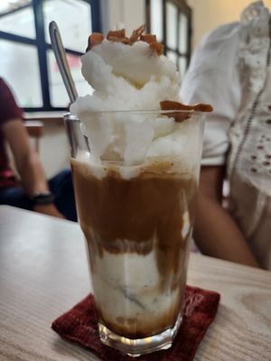 Coconut coffee at Kiez - Vegan Butcher Cafe & Bistro in Hanoi