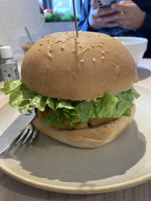 Chick’n burger  at Kiez - Vegan Butcher Cafe & Bistro in Hanoi