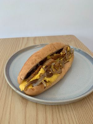 vegan Philly cheese steak sandwich  at Kiez - Vegan Butcher Cafe & Bistro in Hanoi