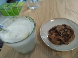 mocktail and cookie at Kiez - Vegan Butcher Cafe & Bistro in Hanoi