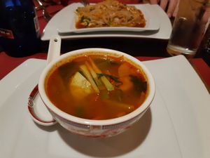 Menu of the day / lunch / 1st course / Tom Yam Vegetarian Soup at Phuket Thai in Madrid