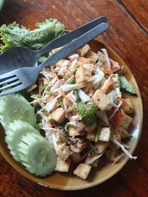 Tofu larb salad, this one was very good! at Tum Restaurant in Koh Phayam