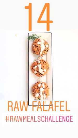 Raw Falafel from my raw meals challenge at @myveganyummymuffins at My Vegan Yummy Muffins - Workshops in North London