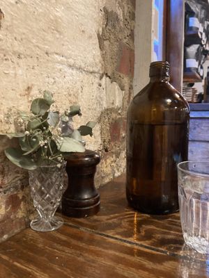 Flora on table   at Monk Bodhi Dharma in Balaclava