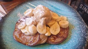 Banana pancakes at Monk Bodhi Dharma in Balaclava