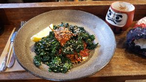 Chickpea tofu at Monk Bodhi Dharma in Balaclava