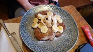 Banana pancakes at Monk Bodhi Dharma in Balaclava