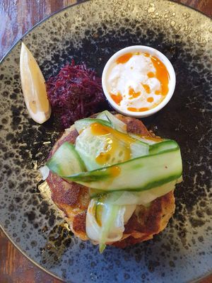 Zucchini Hotcakes $22.00 at Monk Bodhi Dharma in Balaclava