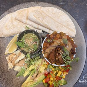 Tacos with Almond Feta  at Monk Bodhi Dharma in Balaclava