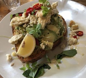 Vegan Avocado Toast!  Best I’ve had anywhere in the world! at Monk Bodhi Dharma in Balaclava