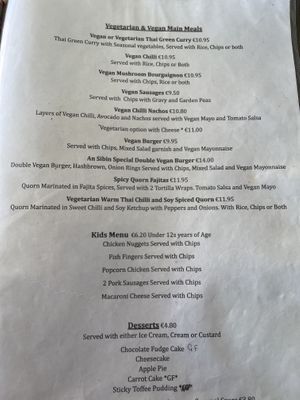 Vegetarian & vegan main meals.  at An Sibin in Orihuela