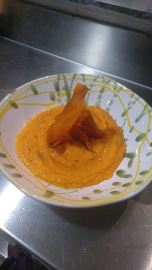 Crema de boniato at 080 Bistró  in Mallorca