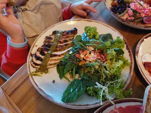 Chicken at Honest Greens in Lisbon