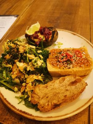 Crispy Miso Tofu, amazing! at Honest Greens in Lisbon