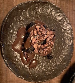 Mocha tahini brownie at Honest Greens in Lisbon