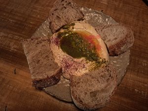 Hummus at Honest Greens in Lisbon