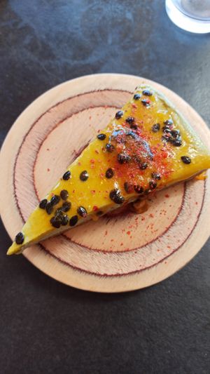 Matcha cheesecake at Honest Greens in Lisbon