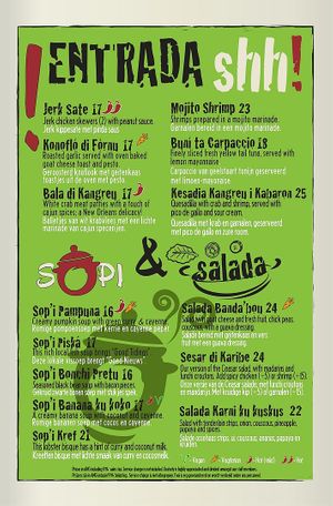 Starters at Tabooshh in Willemstad