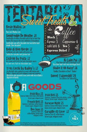 desert menu at Tabooshh in Willemstad