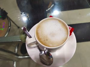 Milk coffee. at Food Court in Gangtok