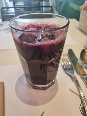 Jamaica water at Carrito Organic in Sao Paulo