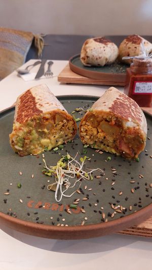 Burrito breakfast #Veganuary at Carrito Organic in Sao Paulo