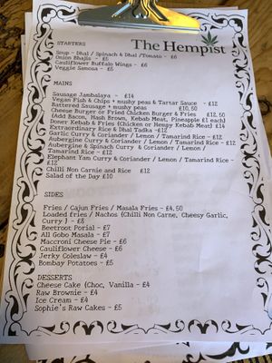 Menu   at A Taste of Vitality in Hastings