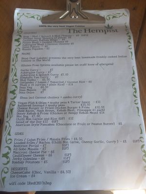 Exciting menu! at A Taste of Vitality in Hastings