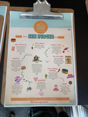 Speisekarte 1 at Zen Wonderland in Sintra