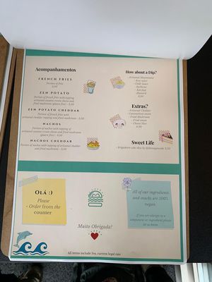 Speisekarte 2 at Zen Wonderland in Sintra