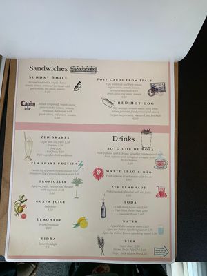 Speisekarte 3 at Zen Wonderland in Sintra