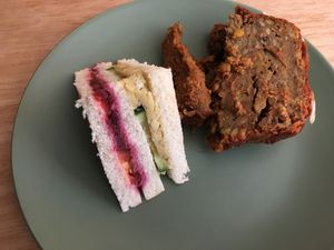 Part of the buffet : savory options at Zen Wonderland in Sintra