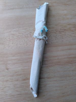 Even the silverware is special, notice the flower! at Zen Wonderland in Sintra