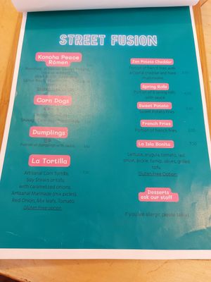 Further menu at Zen Wonderland in Sintra