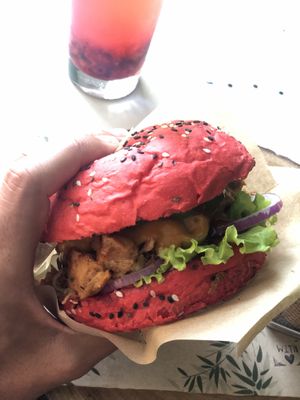 Soy burguer  at Zen Wonderland in Sintra