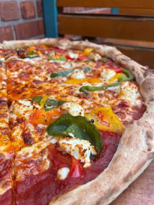 Roast Pepper and Goats Cheese at American Pizza Slice in Liverpool