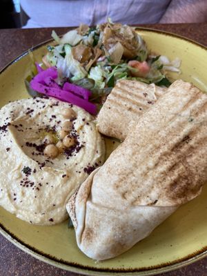 Falafel wrap platter  at Bakchich in Liverpool