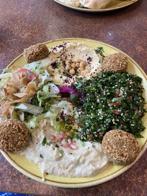Vegetarian Mezze platter (vegan)  at Bakchich in Liverpool