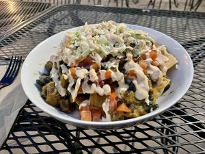 Seitan nachos at Nom Eats with Seats in Reno