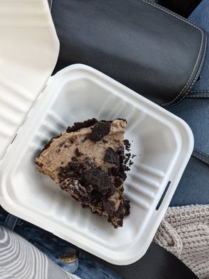 Vegan peanut butter cookies and cream pie at Nom Eats with Seats in Reno