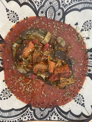 Eggplant moussaka   at El Cortijo in Zahara De La Sierra