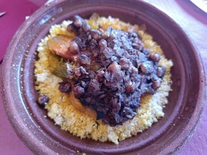 Couscous with vegetables and chickpeas at El Cortijo in Zahara De La Sierra