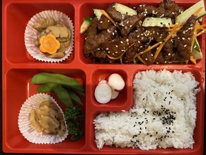 Southern 'chicken' Bento box   at Cantine De Lotus in Paris